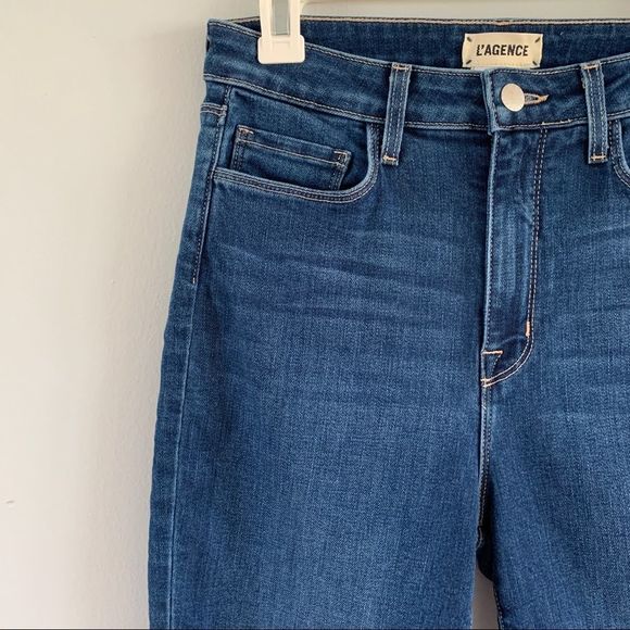 LAgence Skinny Jeans Stretch Denim Pants Size 28 Monique Ultra High Rise - Picture 2 of 12